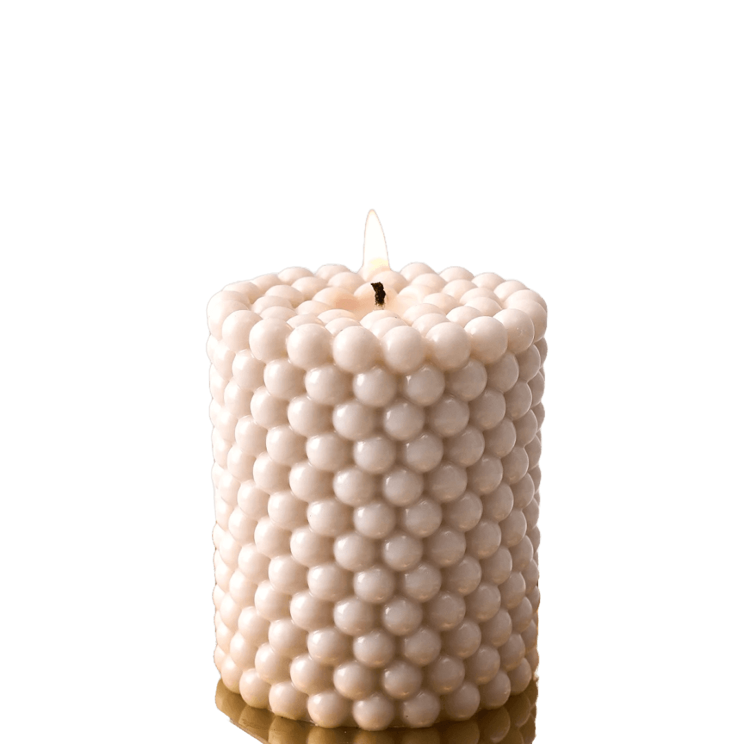Sculpted bubble candle — a cozy piece among our clean girl aesthetic lifestyle products to bring calm, beauty, and mindfulness to your space.