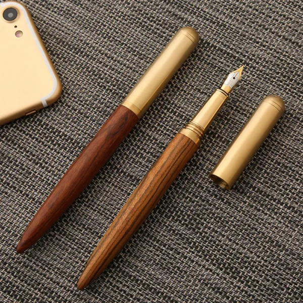 kf-S74a4b75eb5bf44618580a1287ecaf8e3x Luxury Wooden Fountain Pen – 0.5mm Bronze Calligraphy & Writing Gift