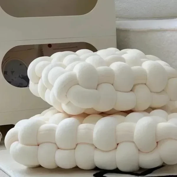 Cozy Aesthetic Knot Pillow – Soft Plush for Bed or Couch